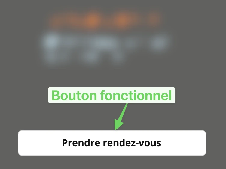 Après correction - bouton fonctionnel